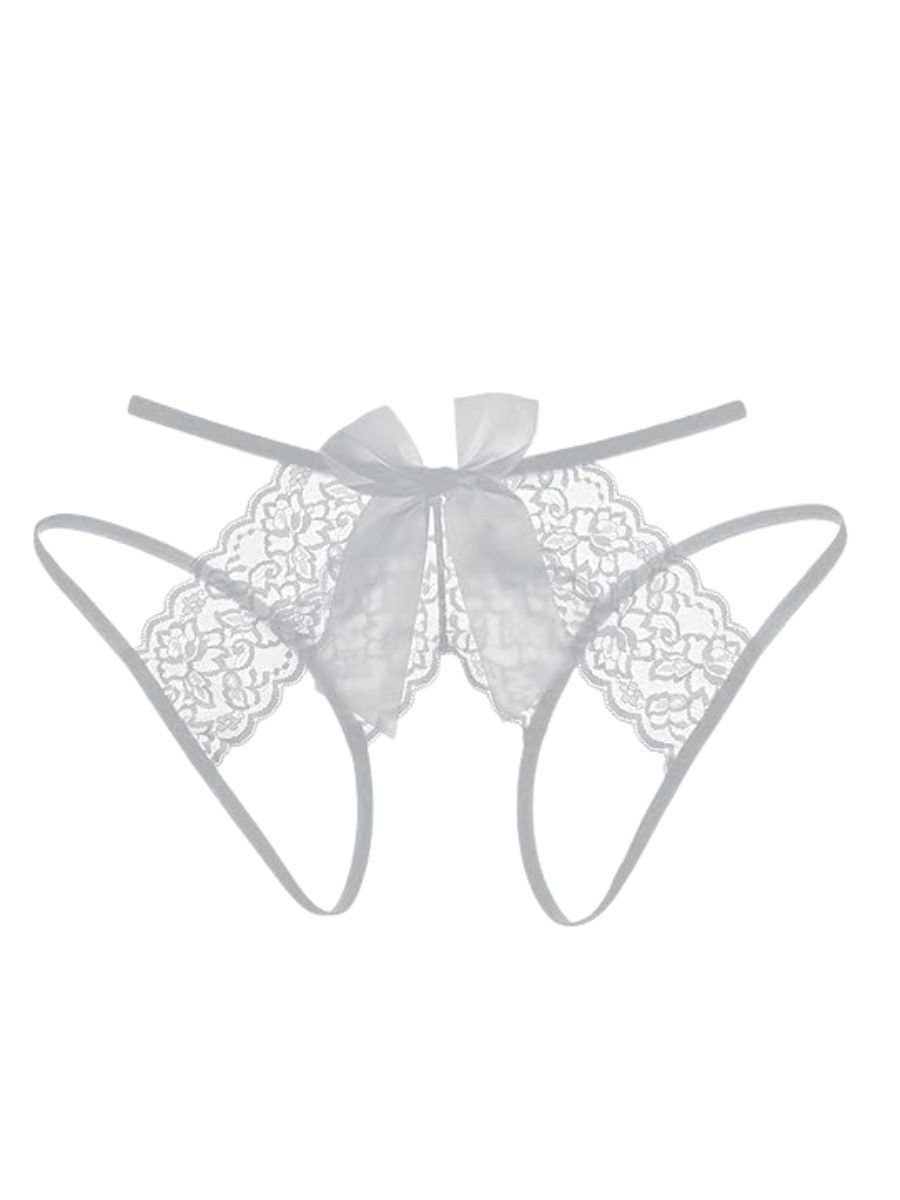 Tanga-Ouvert Damenslip Höschen mit offenem Schritt, Spitze-Tanga, Sexy Unterwäsche