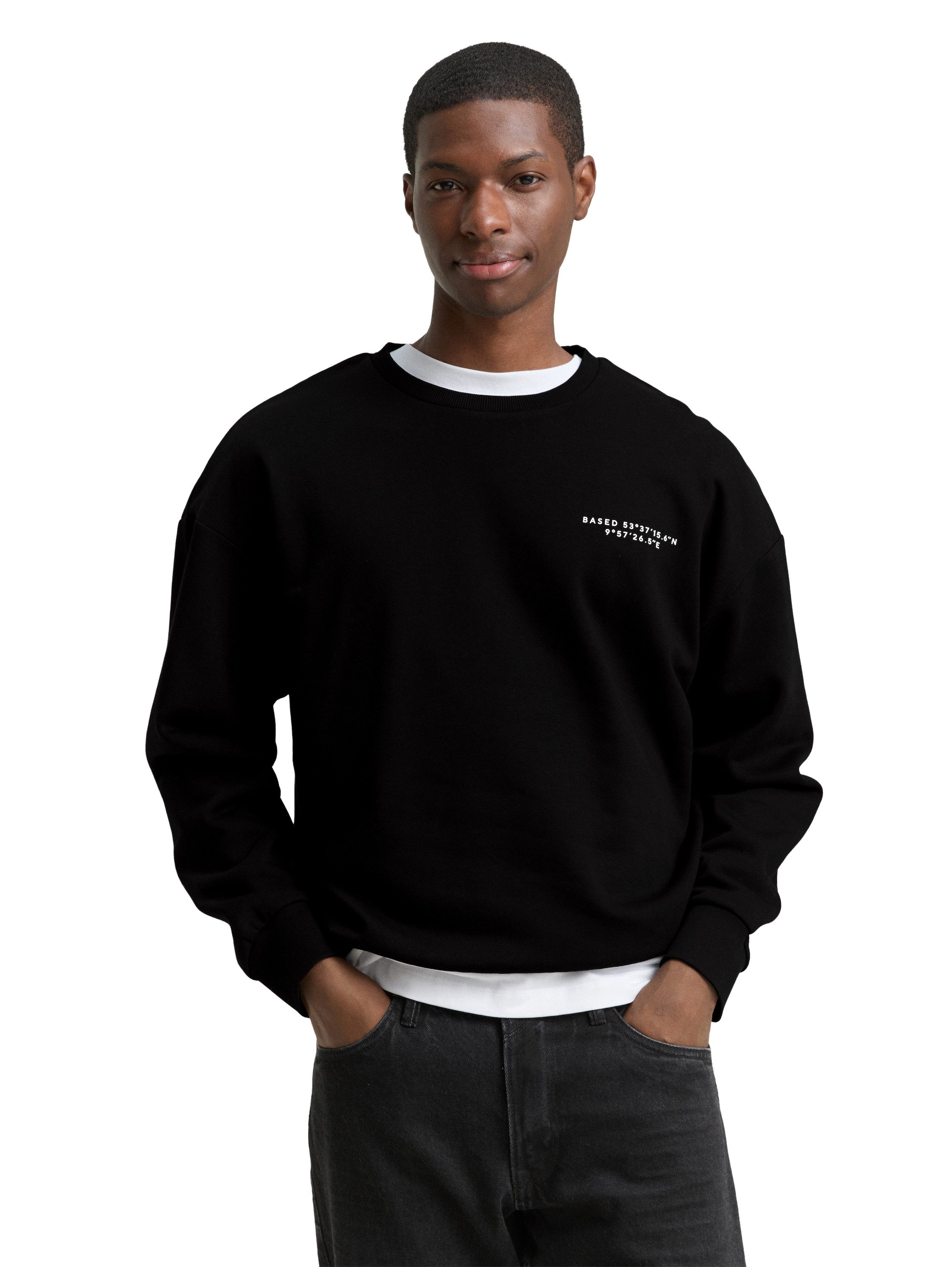 TOM TAILOR Denim Sweatshirt mit Schriftzügen günstig online kaufen