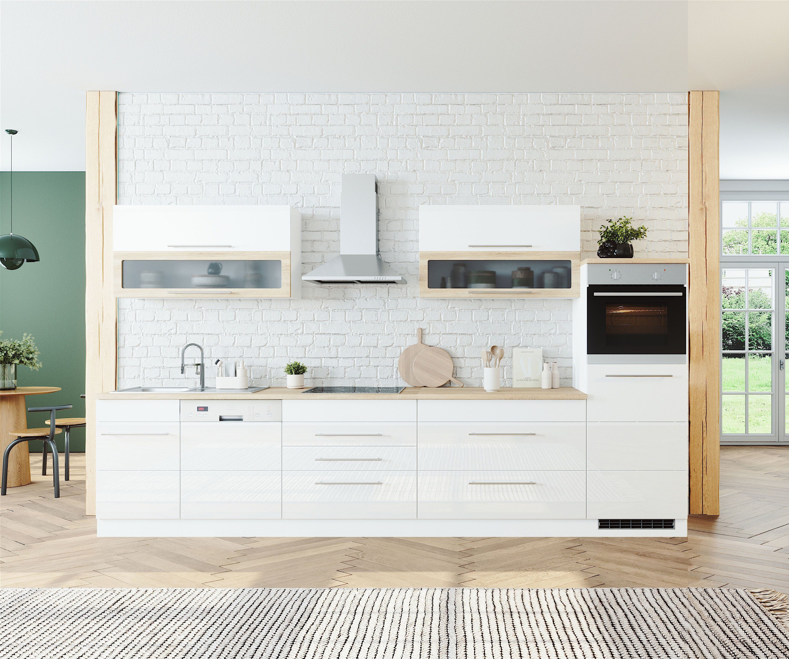 KOCHSTATION Küchenzeile KS-Wien, Breite 350 cm, günstig online kaufen
