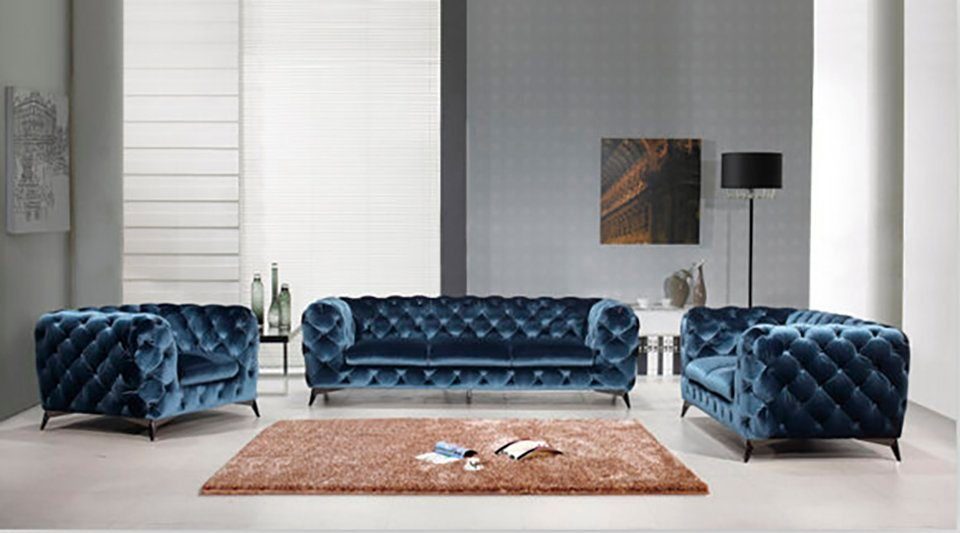 Garnitur JVmoebel Sitzer Chesterfield-Sofa, Couch 3+2+1 Sofa