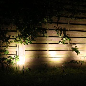 VBLED LED Gartenstrahler Gartenstrahler mit wechselbarem LED Leuchtmittel 1W 3000K, LED fest integriert, Warmweiß