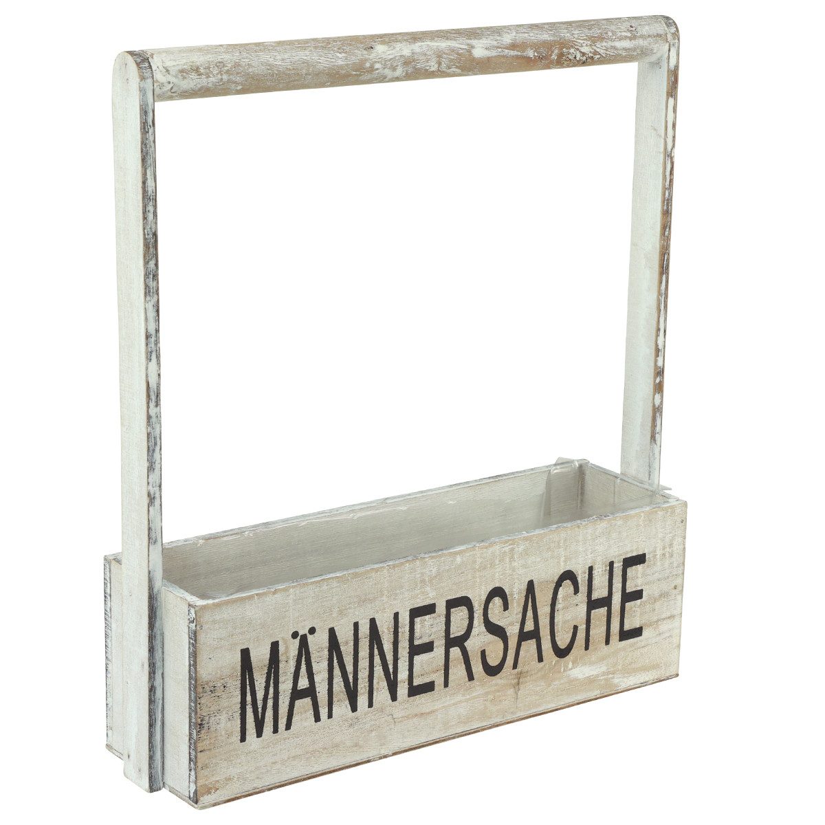 Florists Products Dekokorb Holzkiste Männersache Deko Pflanzkasten mit Griff Geschenkidee