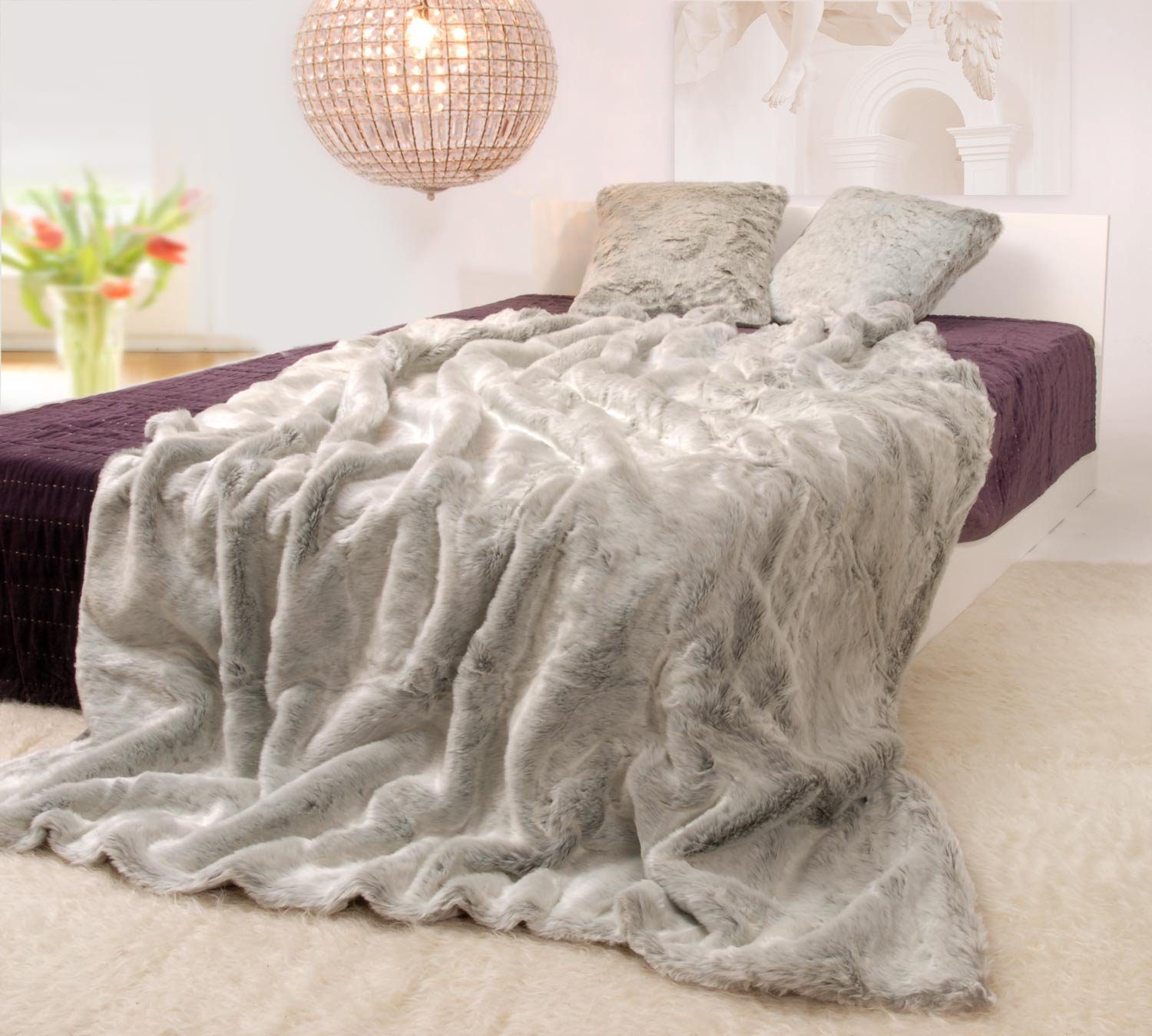 Wohndecke Felldecke (Kunstfell) "Silberfuchs", Wohnen und Accessoires GmbH günstig online kaufen