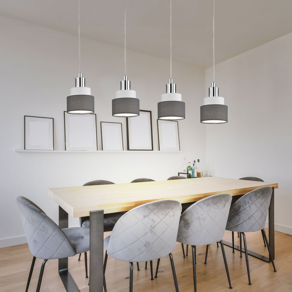 WOFI Hängeleuchte, Leuchtmittel nicht inklusive, Hängelampe Esstisch Pendelleuchte 4 flammig Hängeleuchte