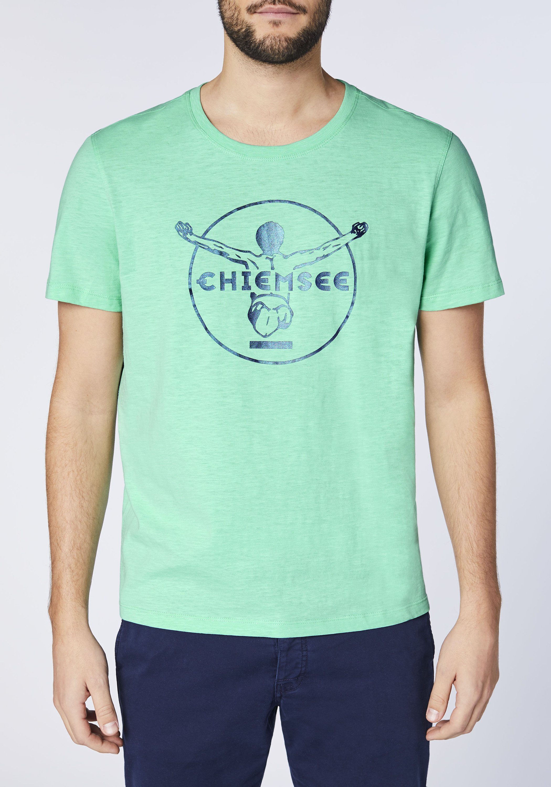 T-Shirt Ocean Label-Symbol mit Chiemsee Wave Print-Shirt 1 gedrucktem
