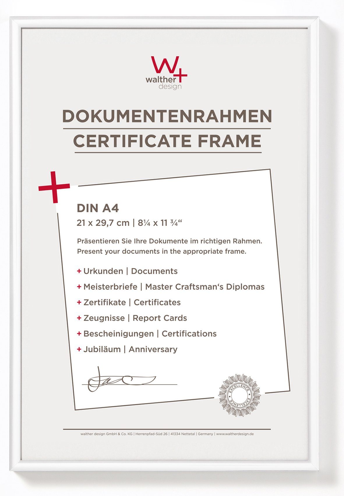 Walther Design Bilderrahmen New Lifestyle Kunststoffrahmen DIN- und Posterformate