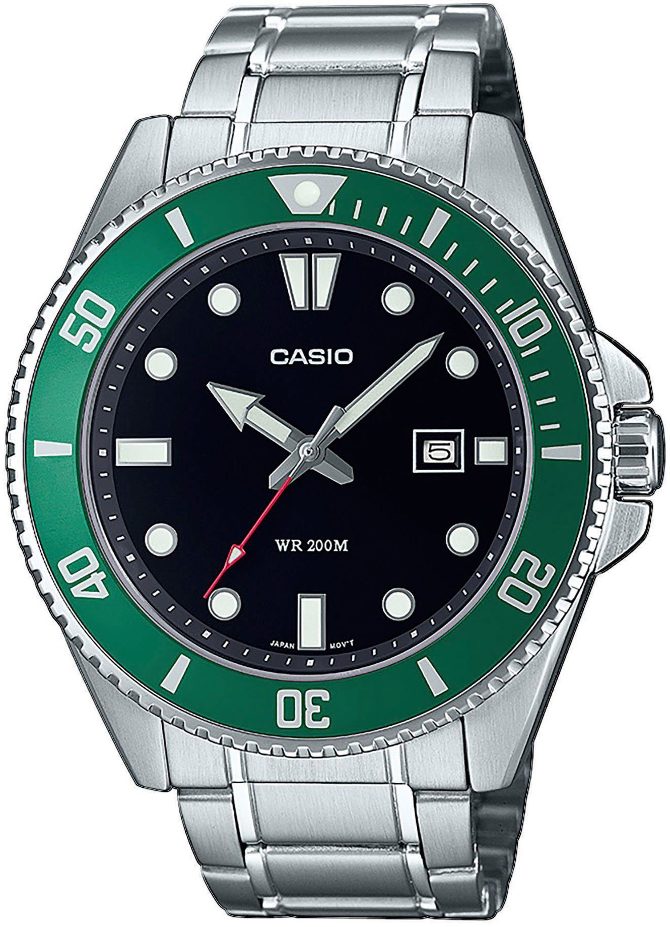 Casio Collection Quarzuhr MDV-107D-3AVEF, Armbanduhr, Herrenuhr,bis 20 bar wasserdicht
