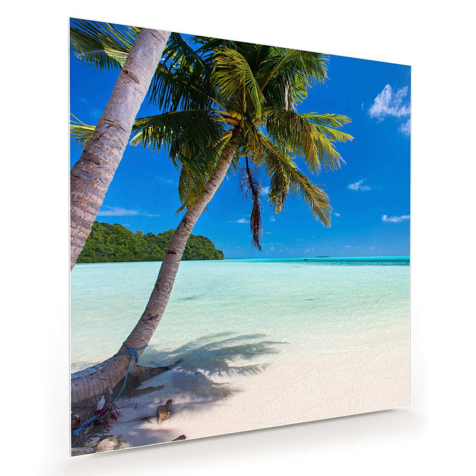 Primedeco Glasbild Wandbild Quadratisch Strand mit günstig online kaufen