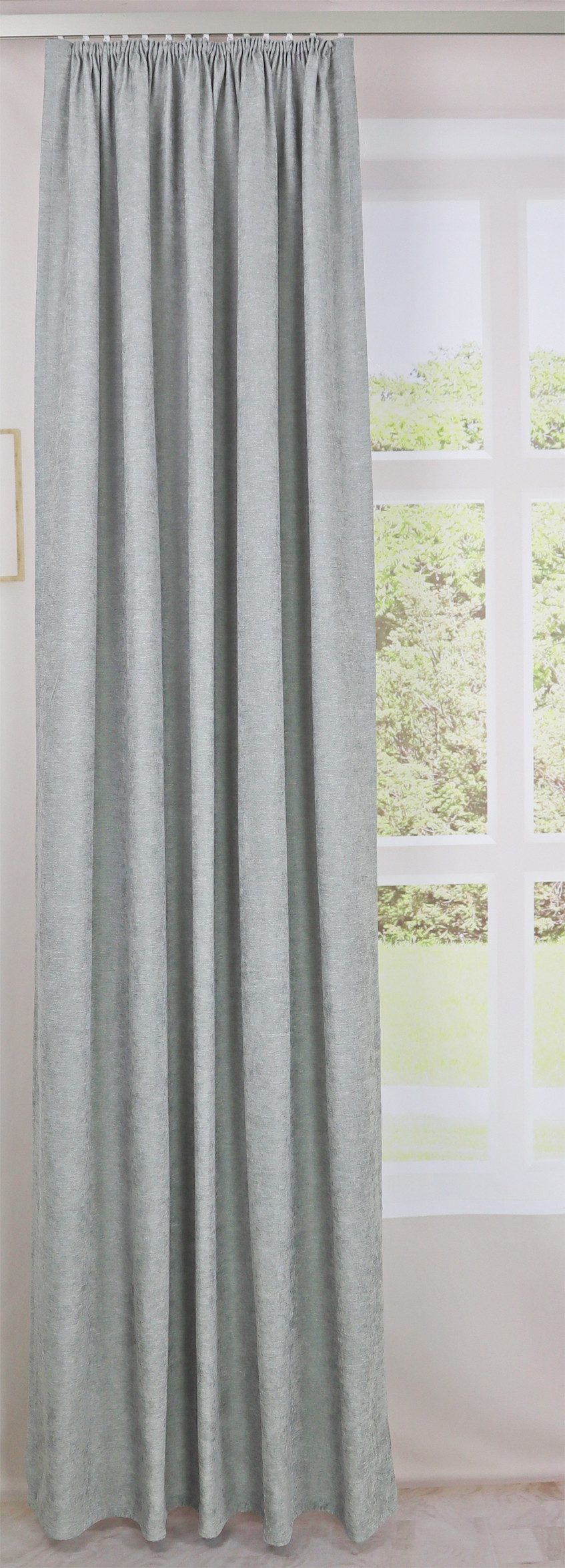 EXPERIENCE Verdunkelungsvorhang Thermovorhang 140x245 cm Grau Kräuselband Verdunkelung 4083, blickdicht, Thermovorhang