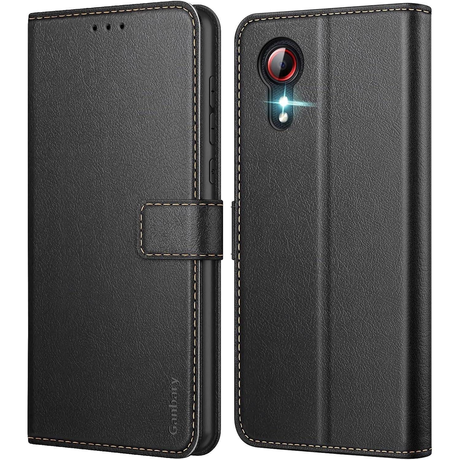 LuxusKollektion Flip Case Handyhülle Samsung Galaxy Xcover 5 Tasche Flipcase Schwarz in