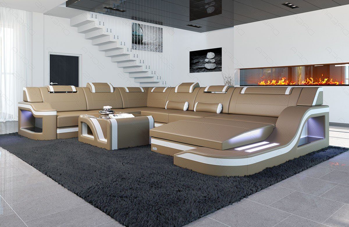 Sofa Dreams Wohnlandschaft XXL Ledersofa Palermo günstig online kaufen