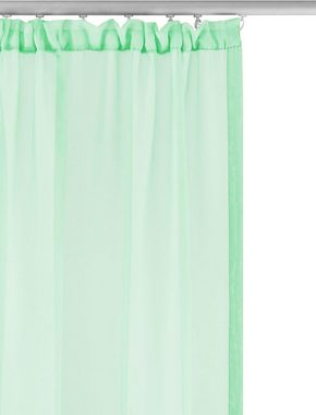 Gardine XANA, my home, Kräuselband (1 St), transparent, Polyester, Voile, Bestseller, einfarbig, 1 Schal, pflegeleicht, unifarben