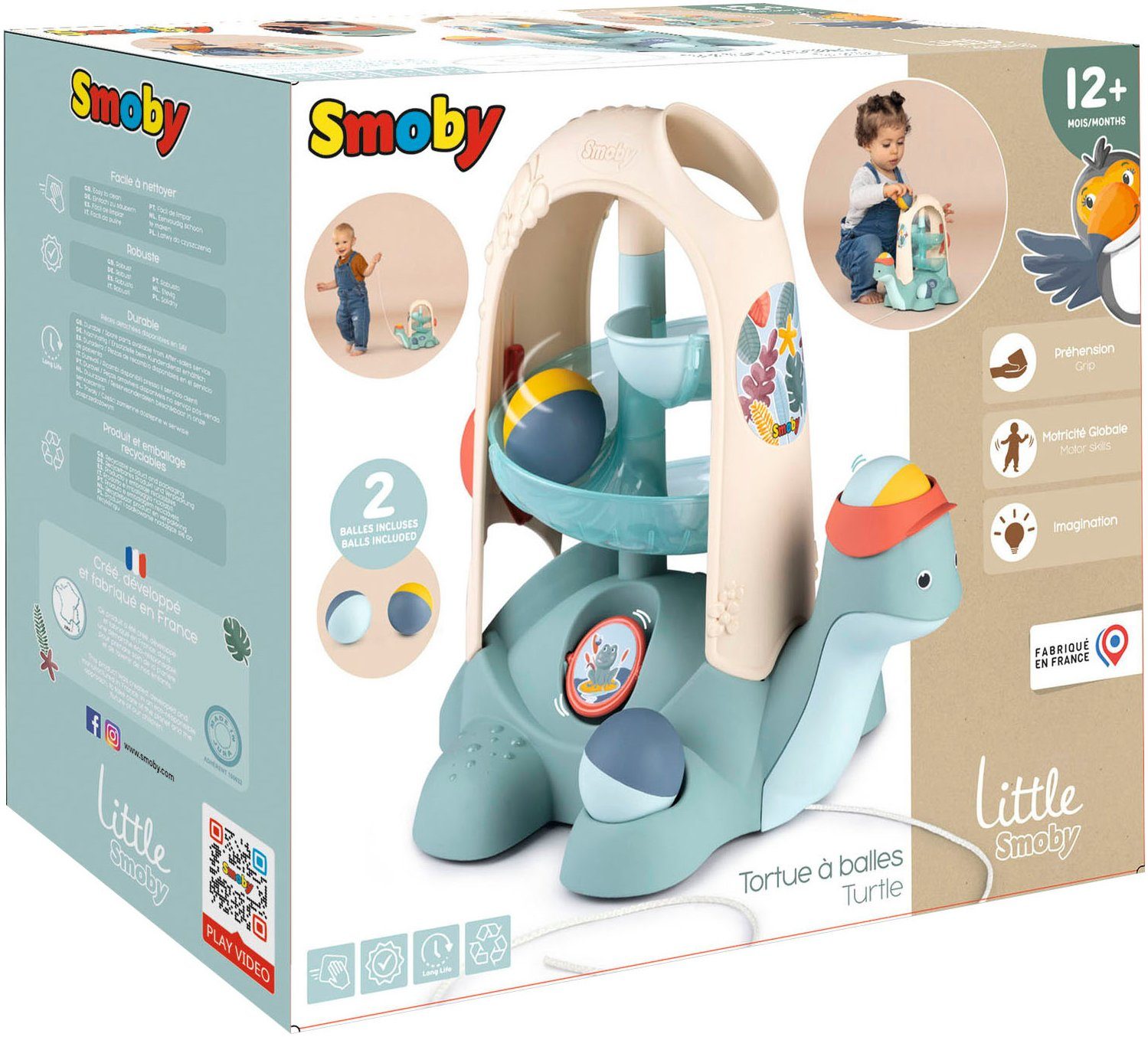 Smoby Lernspielzeug Smoby Little Smoby 2in1 Kugelbahn & Nachziehtier Schildkröte 760014031 – Bild 2 von 5