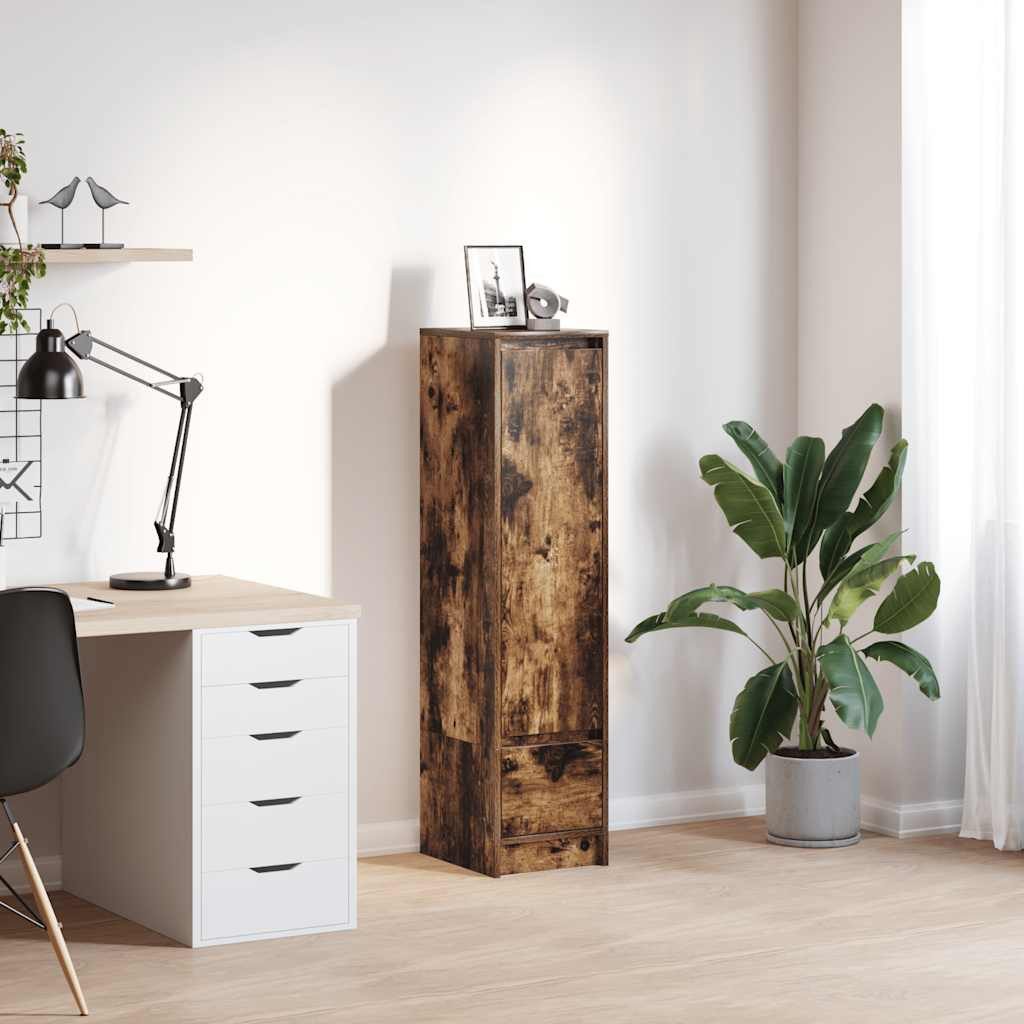 vidaXL Highboard Highboard Räuchereiche 29,5x34x119,5 cm Holzwerkstoff (1 St)