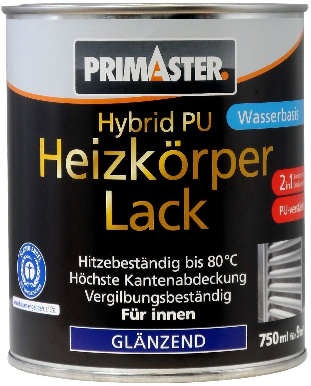 Primaster Heizkörperlack Primaster Hybrid-PU Heizkörperlack 750 ml weiß