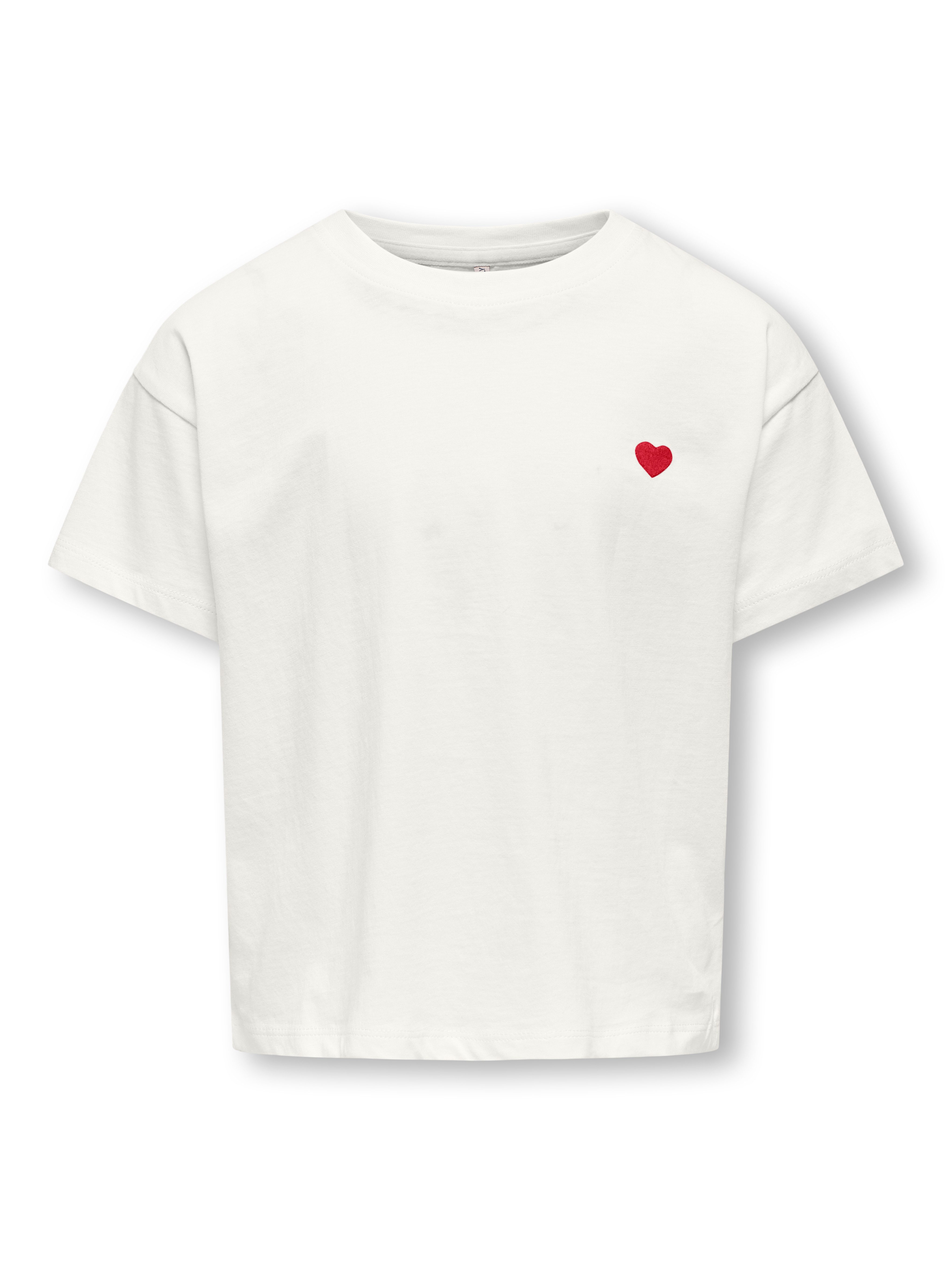 Cloud Dancer Print:Heart Emb./Equestian Red