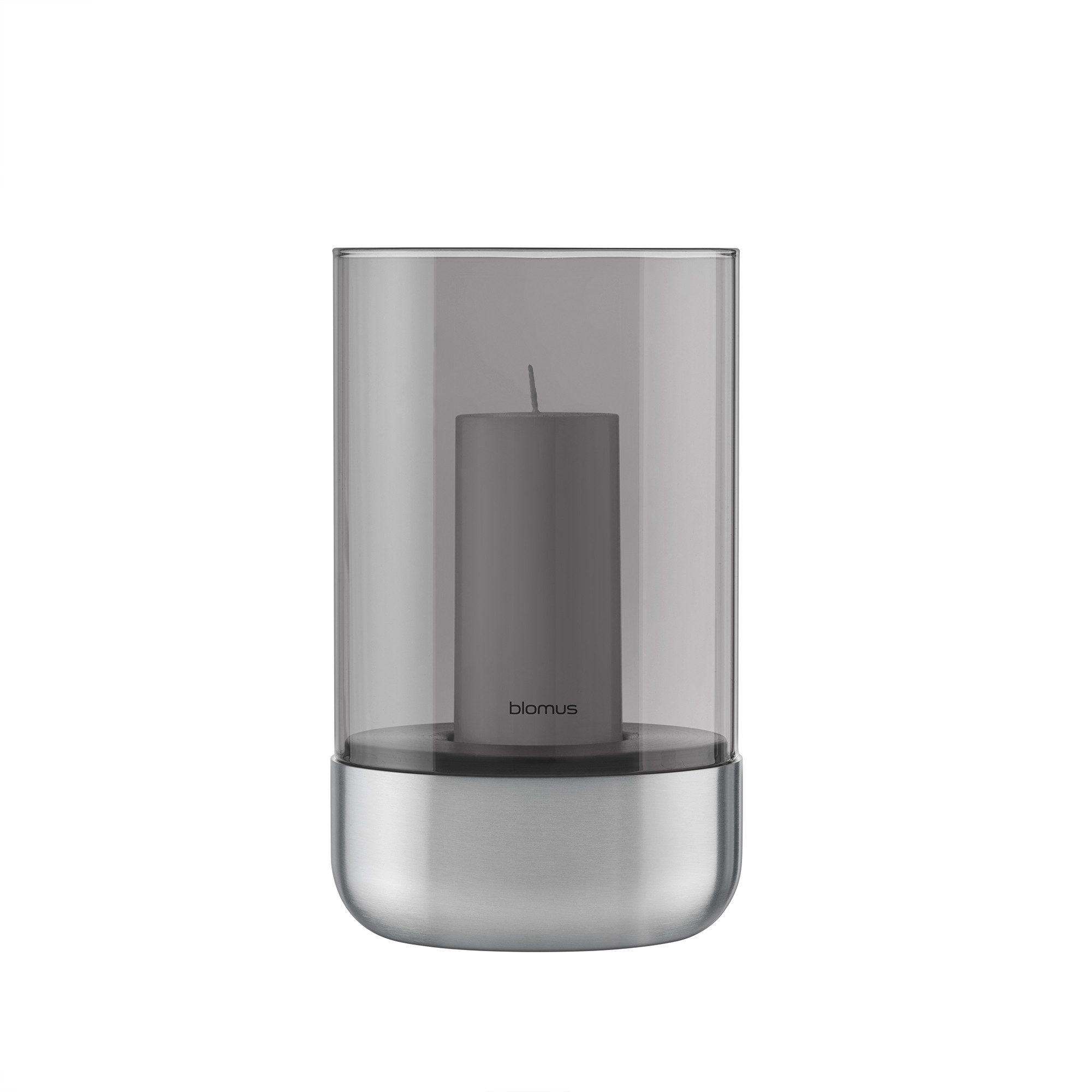 blomus Windlicht -CALMA- Glas Smoke, Edelstahl günstig online kaufen