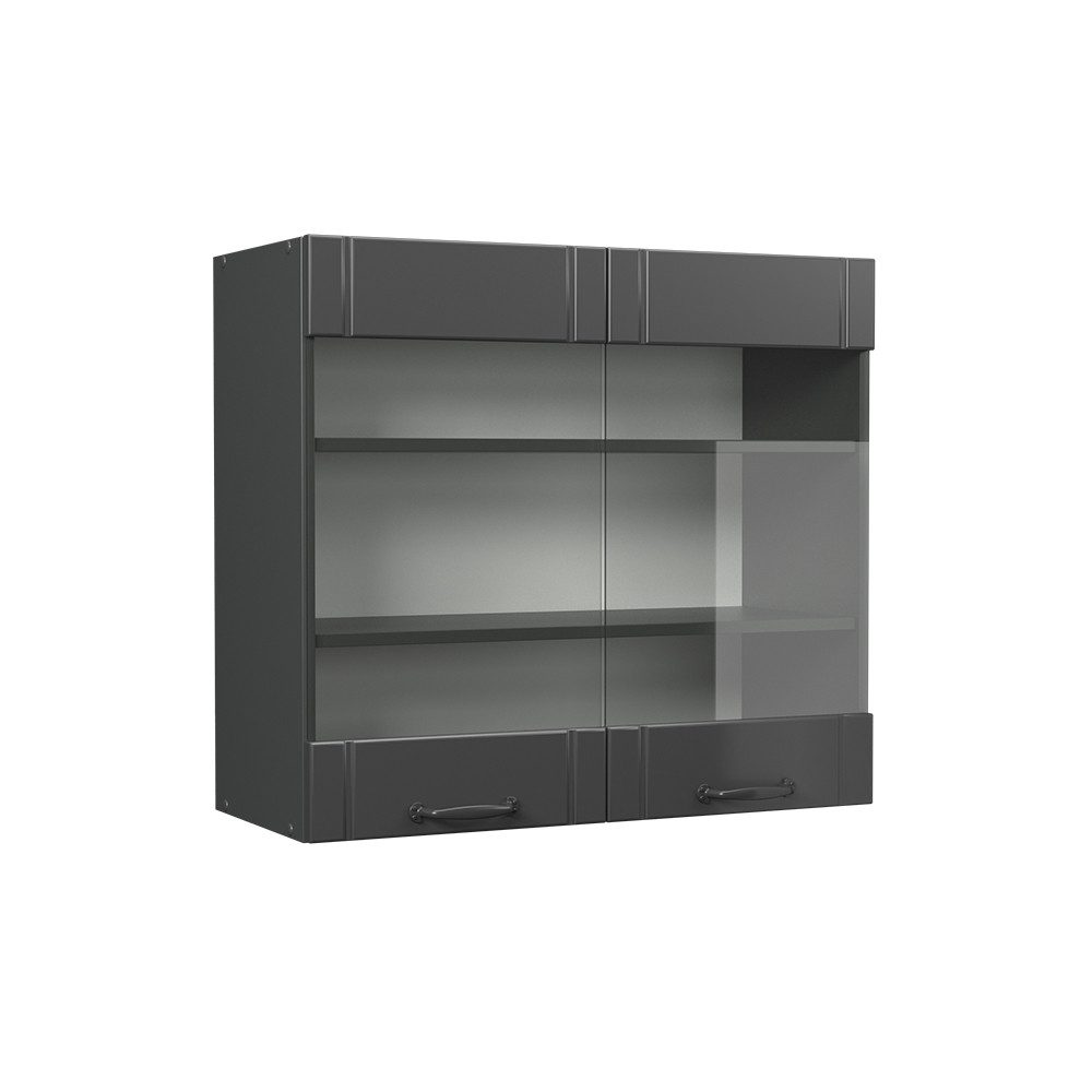 Vicco Glashängeschrank Fame-Line, Dunkelgrau/Anthrazit, 80 cm günstig online kaufen