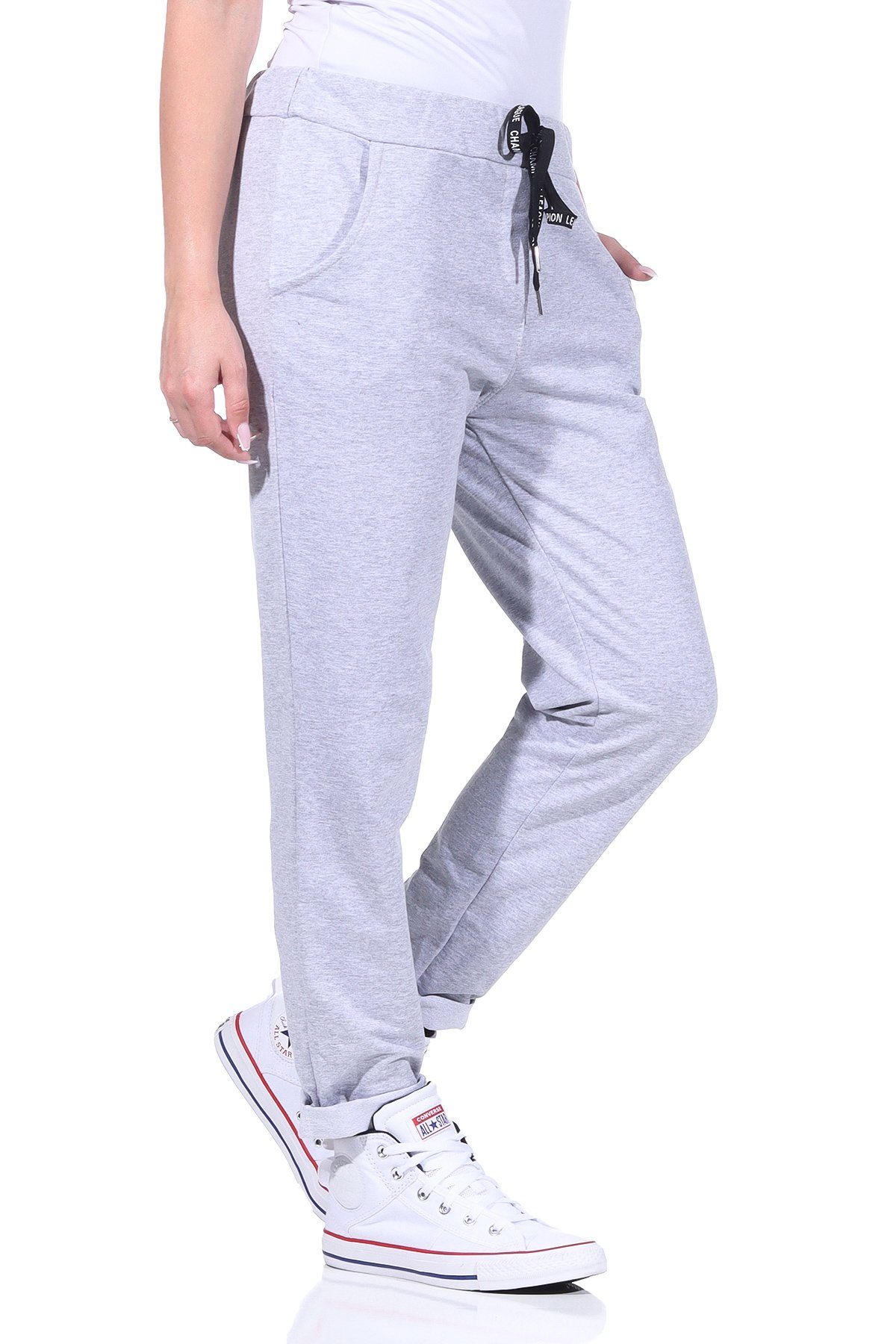 CLEO STYLE Jogginghose Jogginghose 20 Hellgrau