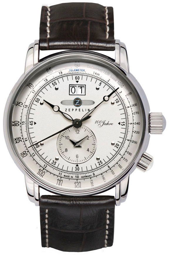 ZEPPELIN Quarzuhr 100 Jahre, 7640-1, Armbanduhr, Herrenuhr, Datum, Made in Germany