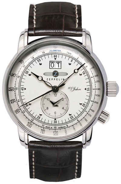 ZEPPELIN Quarzuhr 100 Jahre, 7640-1, Armbanduhr, Herrenuhr, Datum, Made in Germany
