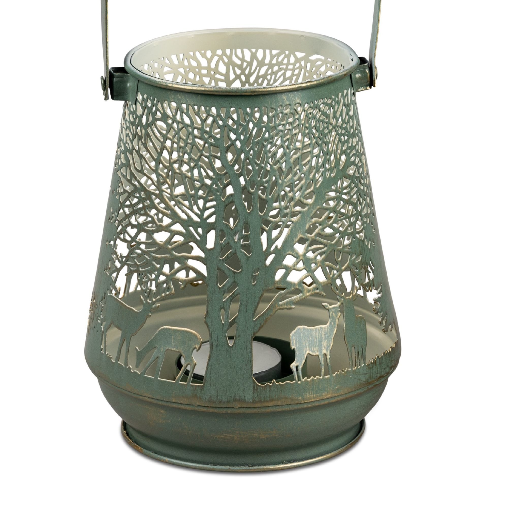formano Windlicht Winterwald, Farbe: Grün, Motiv: Winterwald