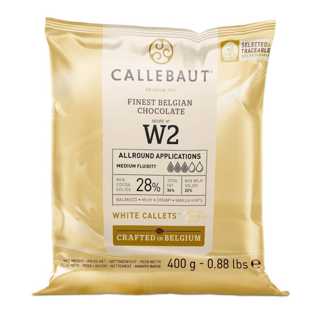 Callebaut Schokolade CALLEBAUT, Receipe No. W2 - Kuvertüre Callets, Weiße Schokolade, 1 x