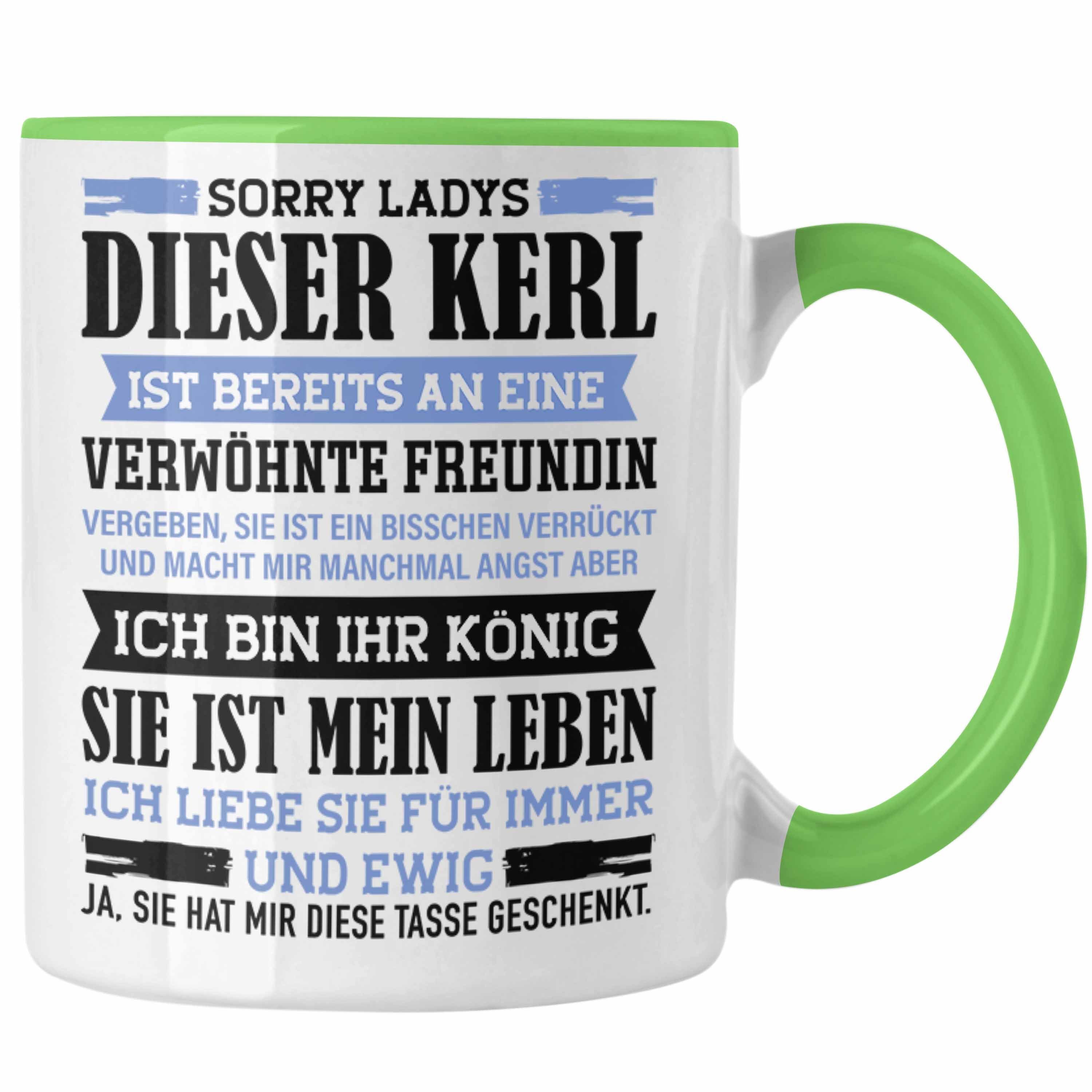 Trendation Tasse Trendation - Geschenk von Ladys Freundin Geburtstag für Lustig Tasse Grün Weihnachten Lustig Sorry Freund Stolzer Freund