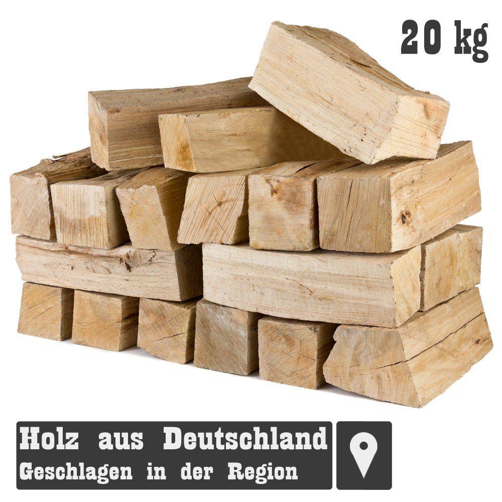 Grillmaster Kaminholz Räucherholz 20 kg Smoker Buchenholz ohne Rinde Smoke 25cm Brennholz, 20 kg