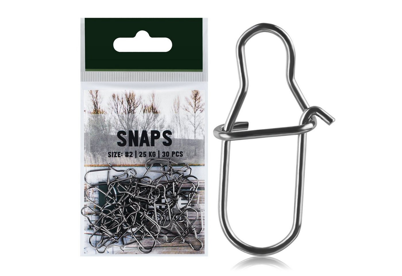 Zite Angelwirbel Karabiner Snaps Set 30 Stück Angelwirbel Gr. #2 25kg Zander & Hecht