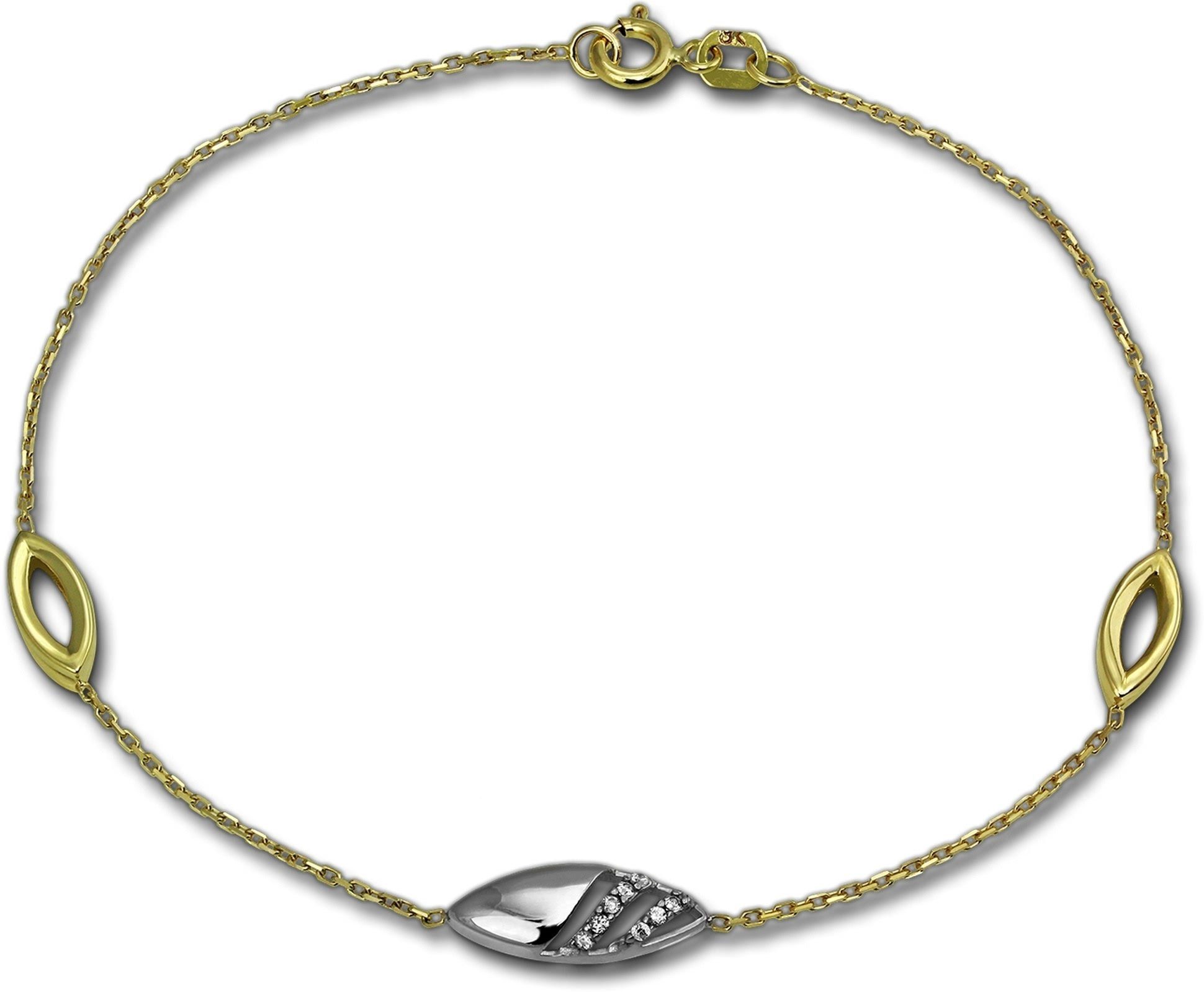 Echtgoldarmband - ca. 333er Goldarmband Armband / 333er 18,5cm GoldDream 8 Weißgold GoldDream Armband), Karat Karat (Armband, 18,5cm 8 Gold, Gelb-