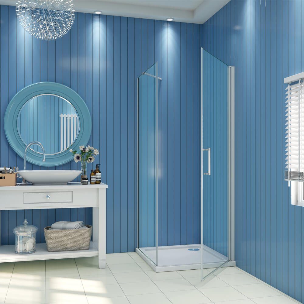 duschspa Eckdusche 185cm Duschkabine Duschabtrennung Duschtür Drehtür mit S günstig online kaufen