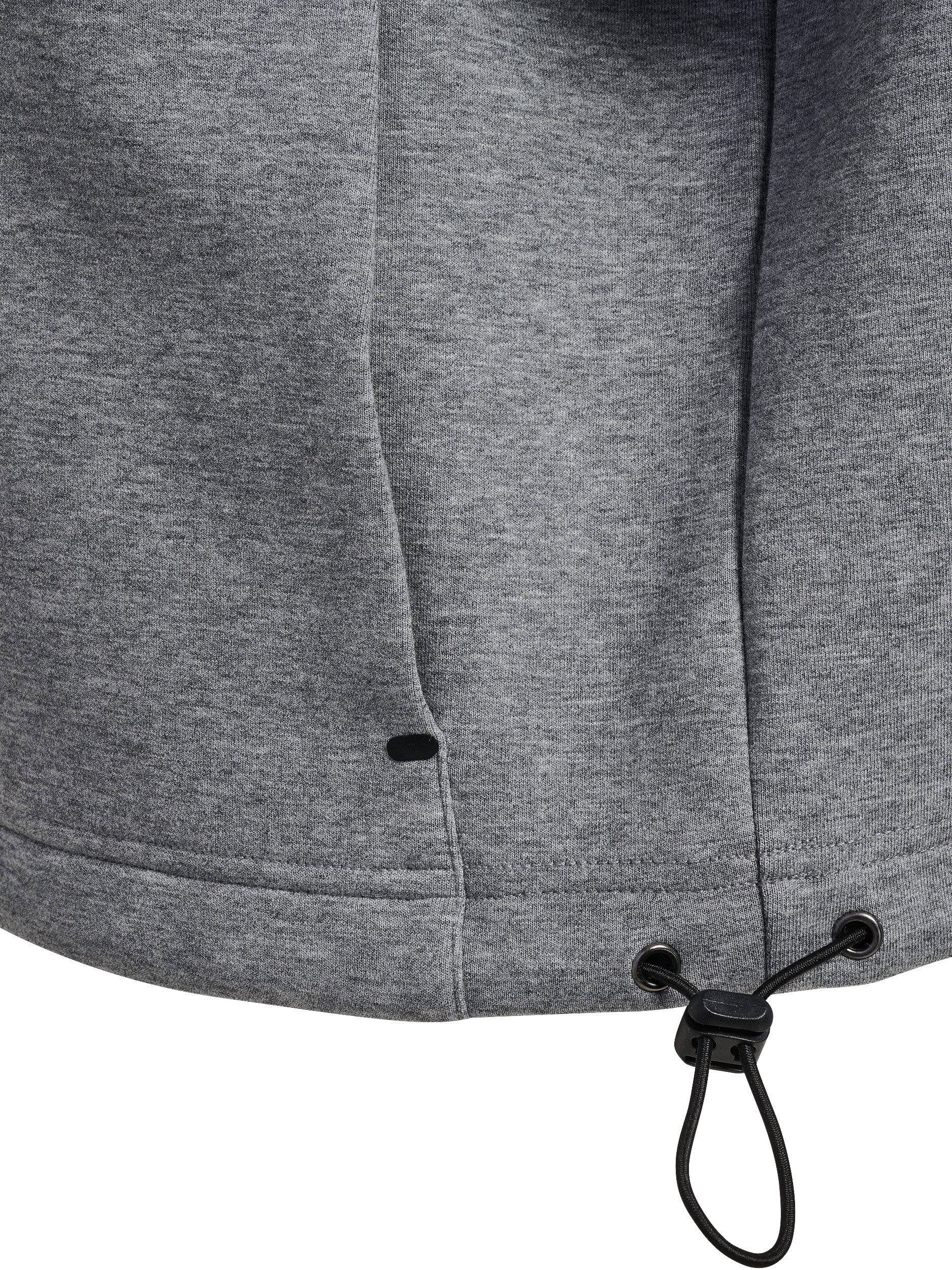 hummel Sweater HMLTECH FLEECE WOMEN BOXY HALF ZIP mit reflektierenden Logodetails, aus Baumwolle, Polyester und Elasthan