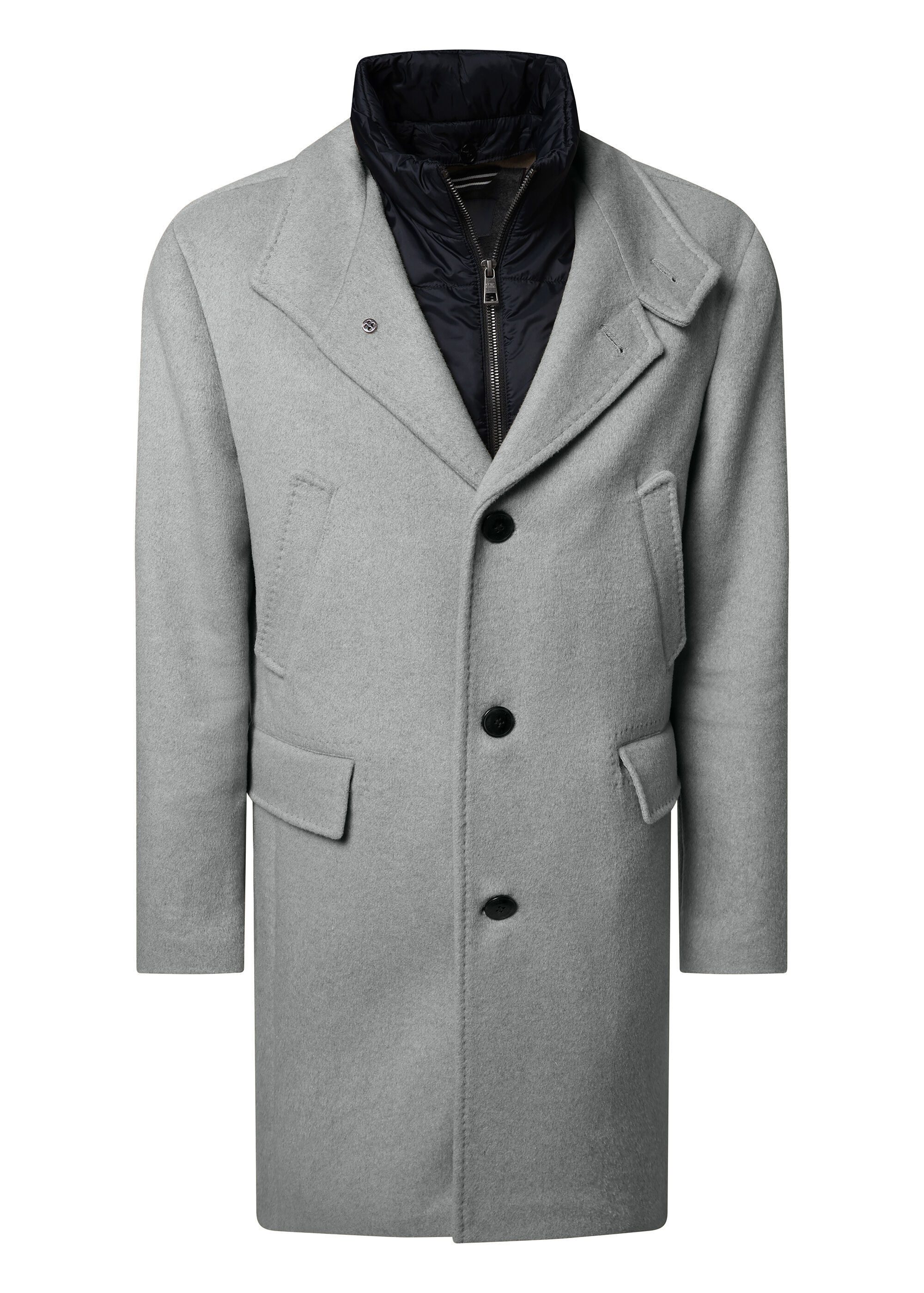 Pierre Cardin Langmantel mit hohem Kragen günstig online kaufen