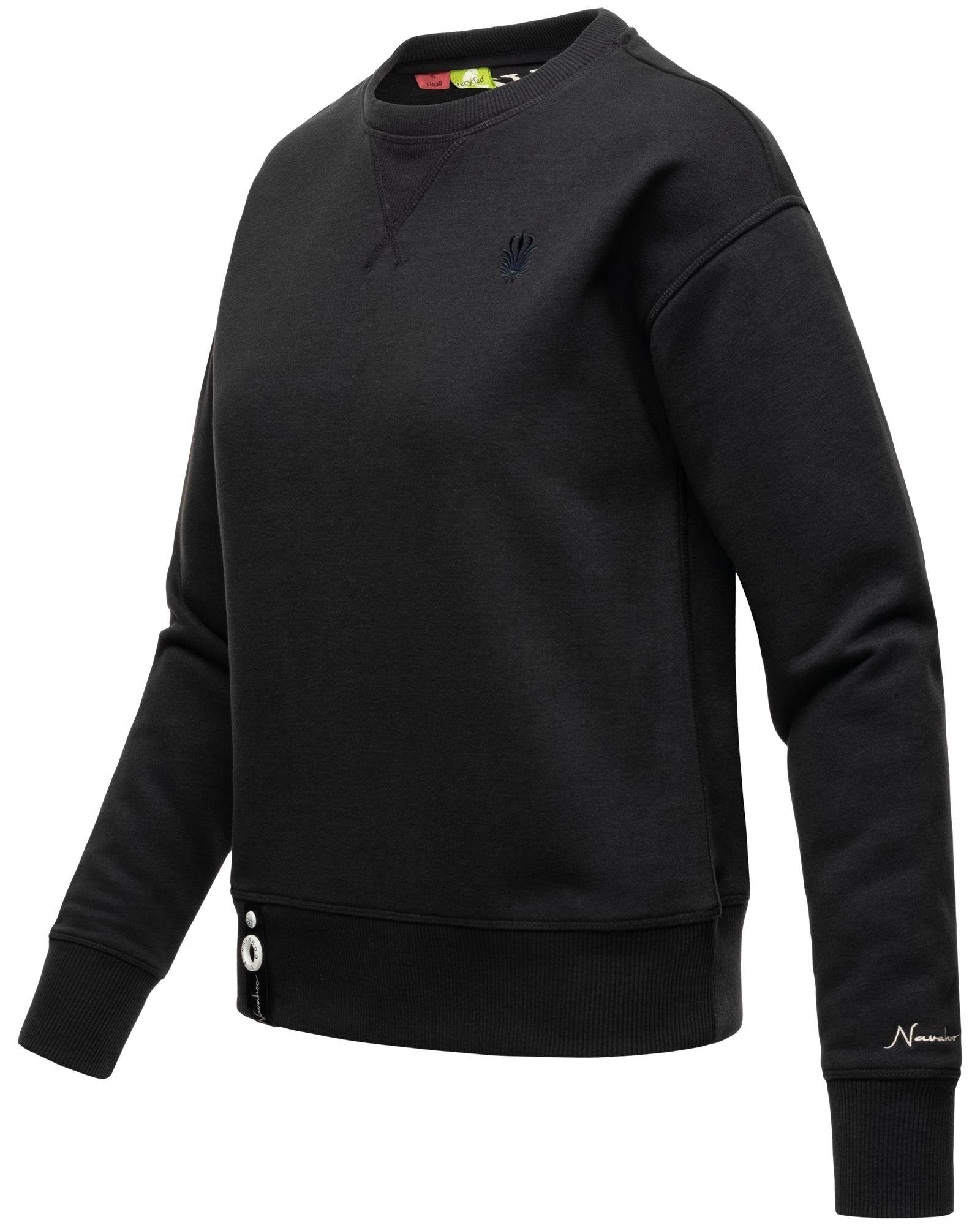 NAVAHOO Kapuzensweatshirt Zuckerschnecke stylischer Damen Pullover mit Rundhals-Ausschnitt mehr