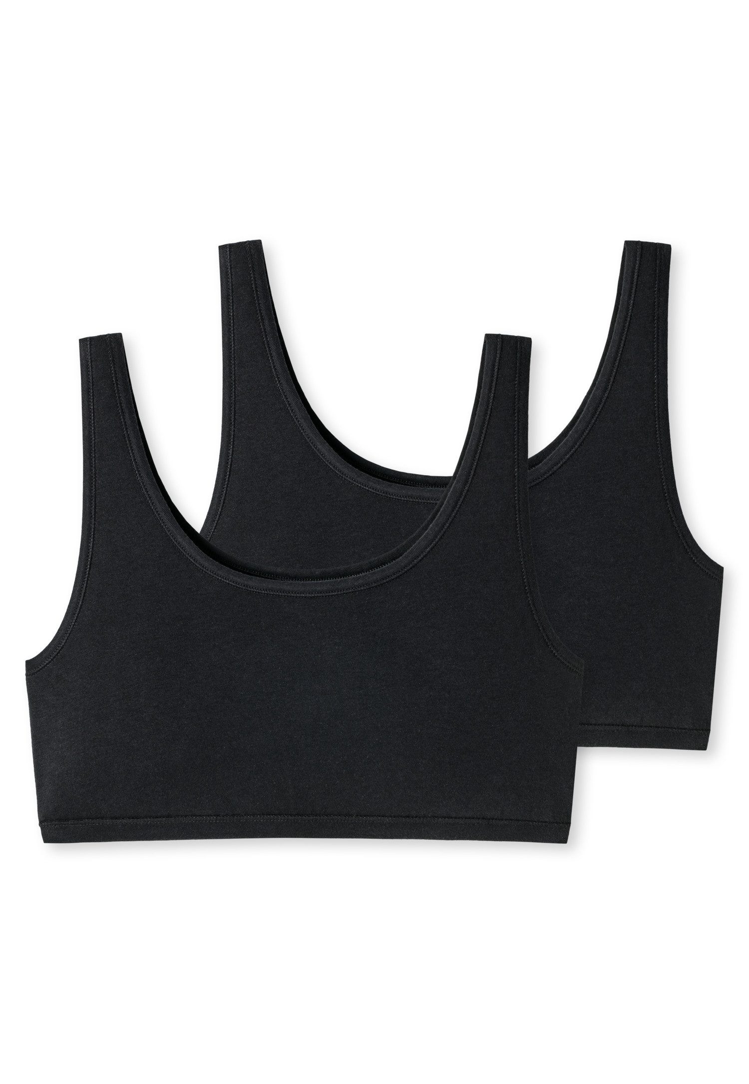 uncover by SCHIESSER Bustier Uncover Cotton (2er Pack) breite Träger, Cotton-Mix, elastisch, soft