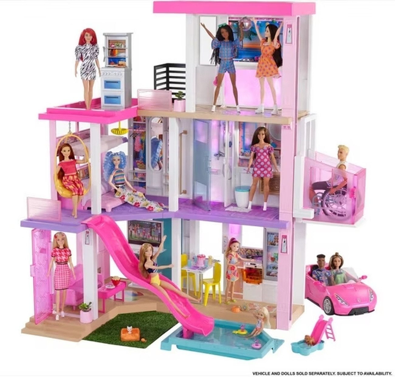 Barbie Puppenhaus Barbie Traumvilla, Puppenhaus, Barbie Traum-Haus mit Zube günstig online kaufen