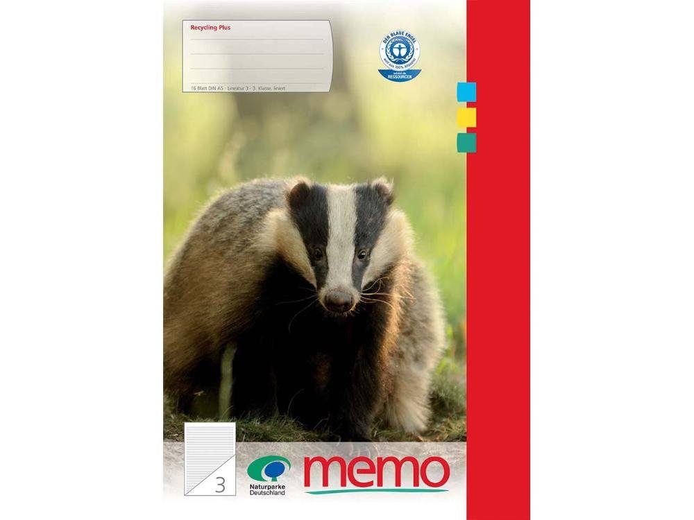memo Schulheft memo Grundschulheft DIN A5, Lineatur 3