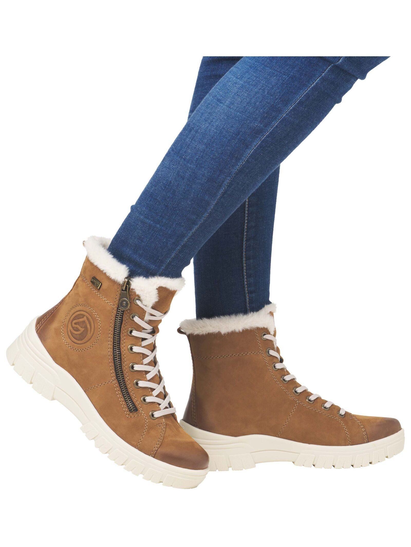 Remonte Remonte Stiefelette Veloursleder Schnürstiefelette