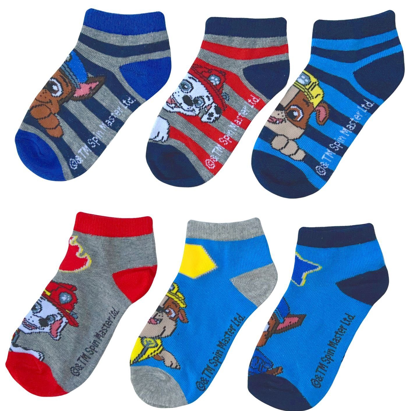 PAW PATROL Sneakersocken PAW PATROL Socken Set 6 Paar Jungensocken kurze Kindersocken