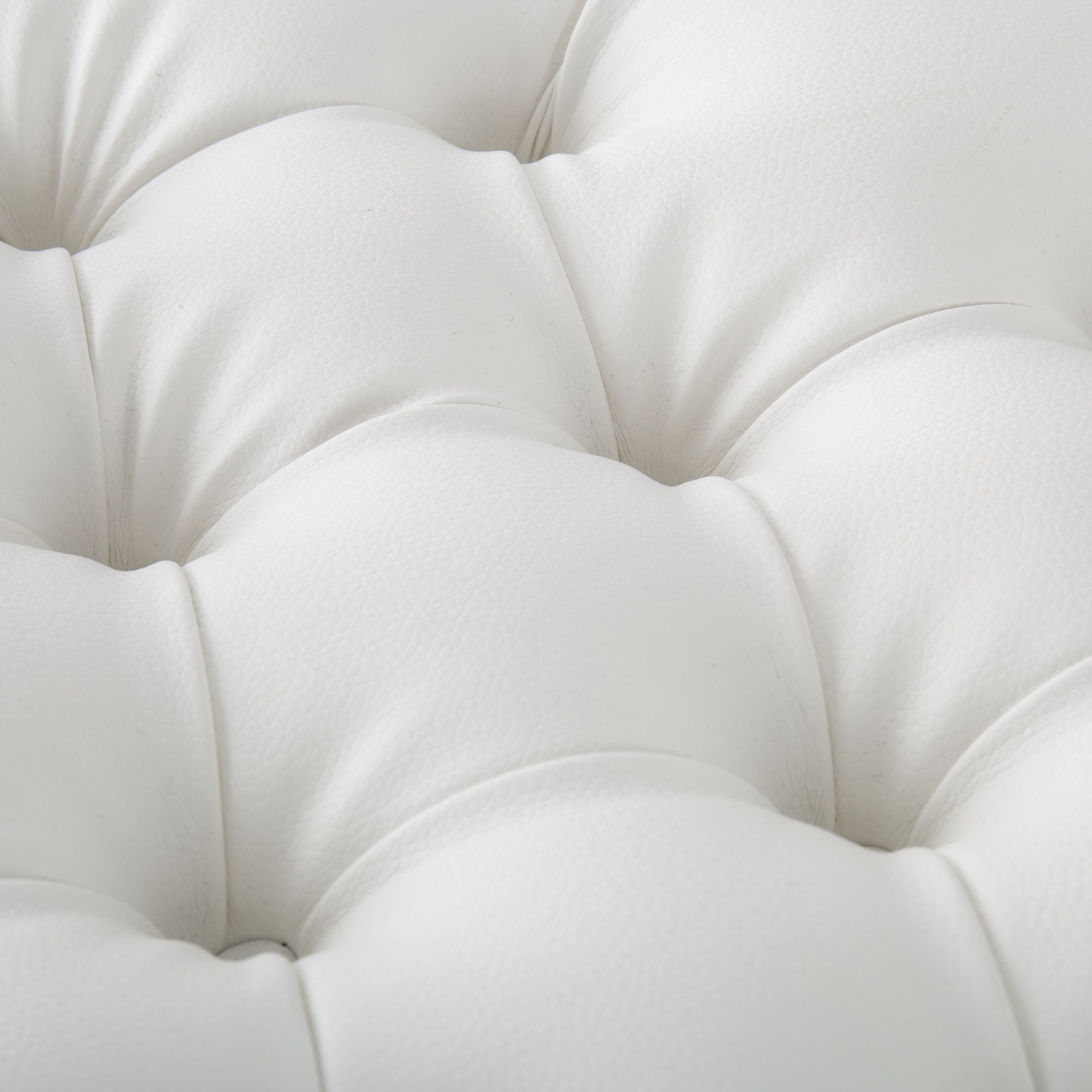FAME Klavierbank (PB-30C WH Klavierbank Höhenverstellbar Robust Weißer Kunstlederbezug Mattes Finish Gummifüße Ideal für Pianisten, Sitzbänke, Klavierbänke), Klavierbank, Höhenverstellbar, Weißer Kunstlederbezug