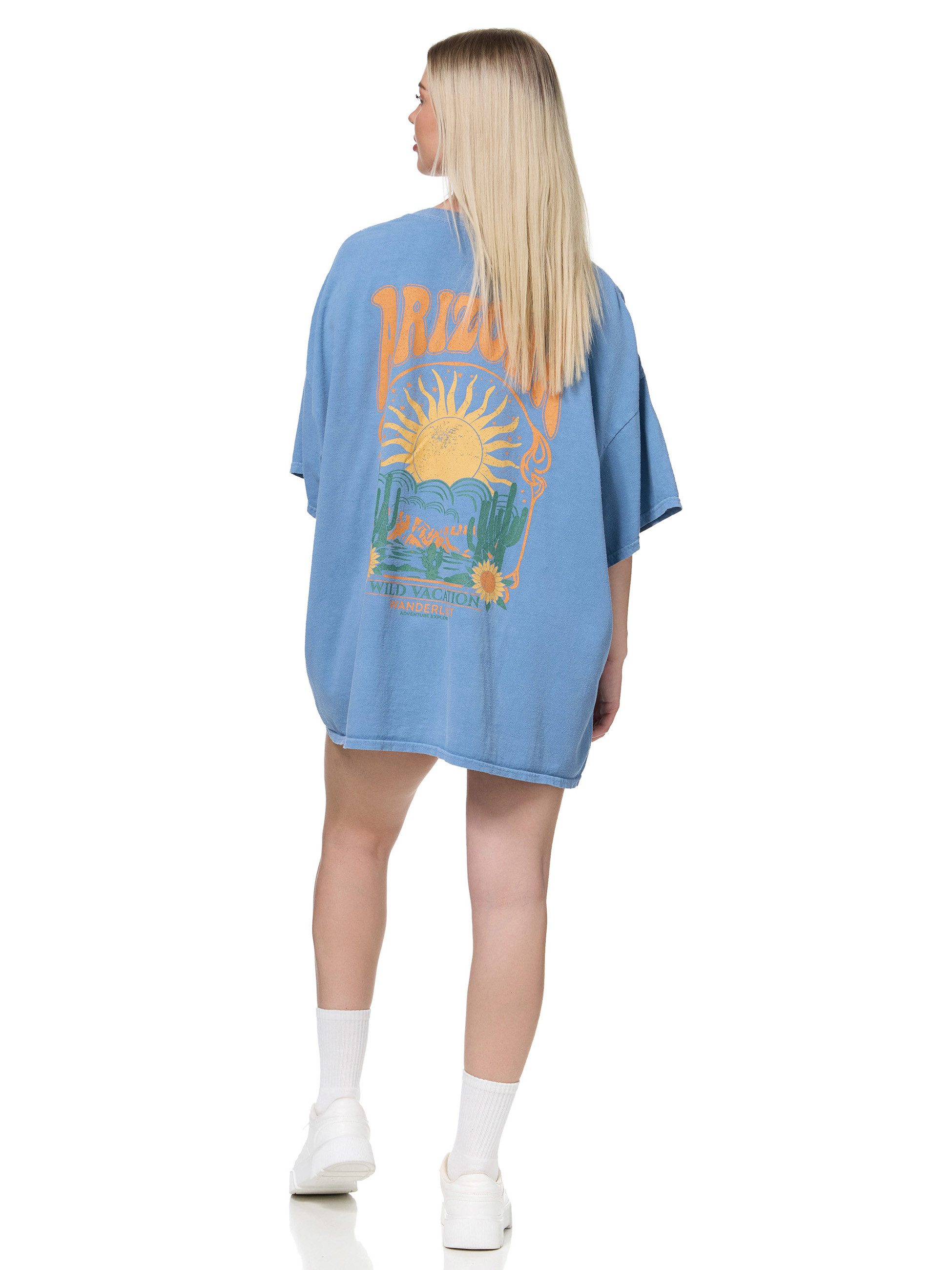 T-Shirt Worldclassca Oversized Print ARIZONA T-Shirt lang Sommer Oberteil