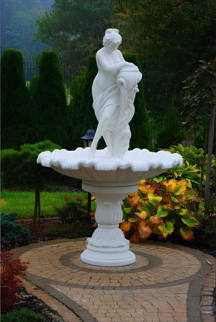 JVmoebel Gartenbrunnen Zierbrunnen Springbrunnen Skulptur Brunnen Garten Fontaine Teich 229cm, (1 tlg), Made in Europa