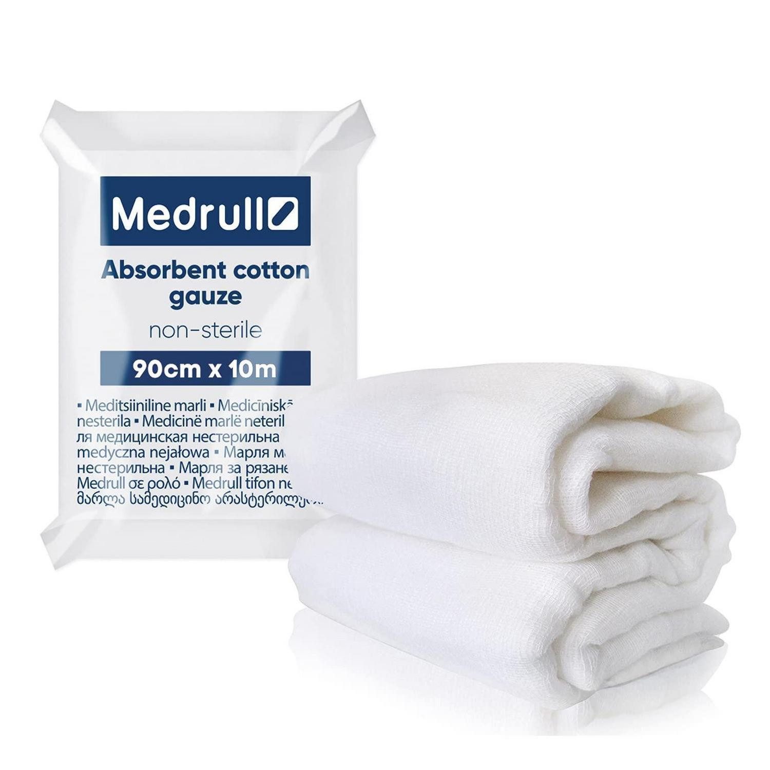 LuxusKollektion Bandagierunterlage Mullbinden Fixierbinden Gaze Medical 90cm 10m 90x10 cm (1er Pack)
