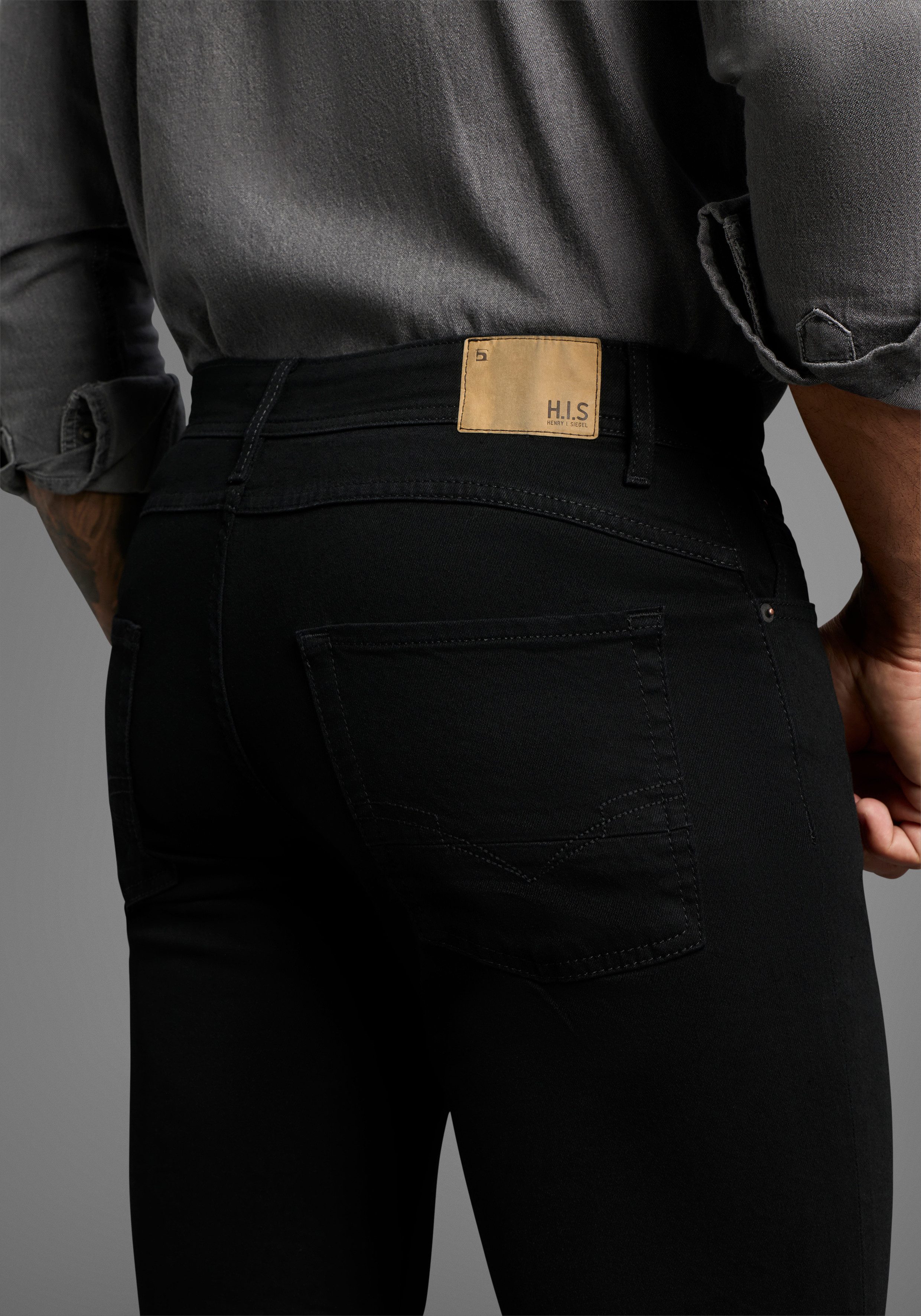 H.I.S Straight-Jeans NEW DALE gerades Bein, mit Used-Effekten, niedrige Leibhöhe