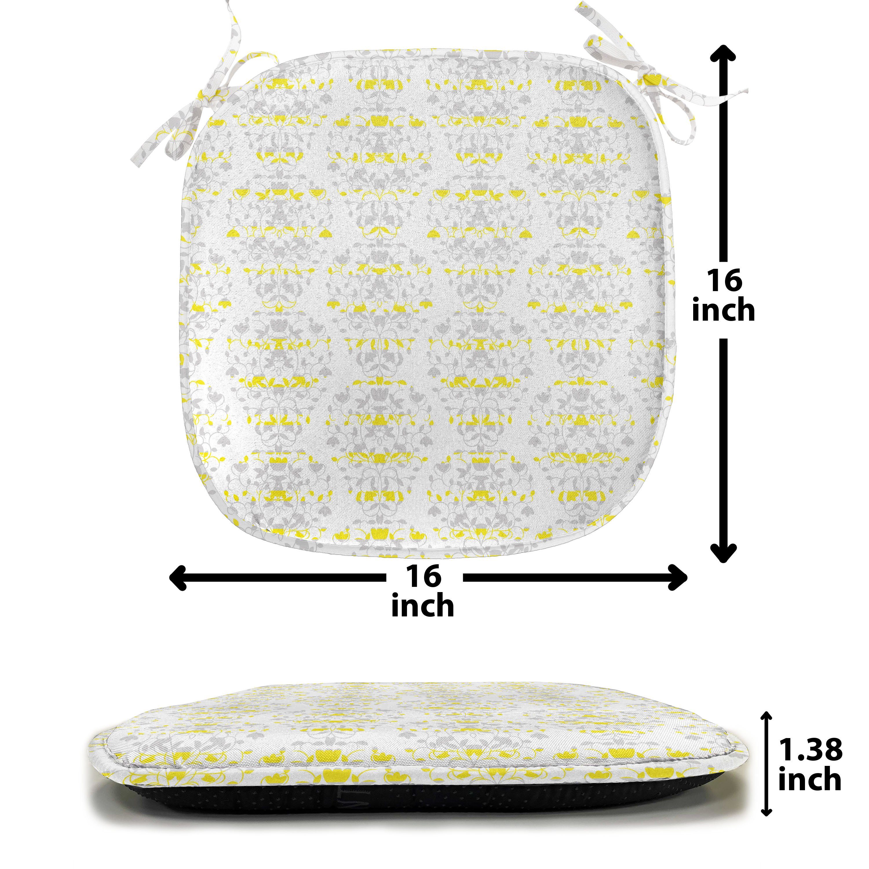Abakuhaus Stuhlkissen Dekoratives Blatt-Strudel Riemen wasserfestes Kissen Küchensitze, mit für viktorianisch Blumen