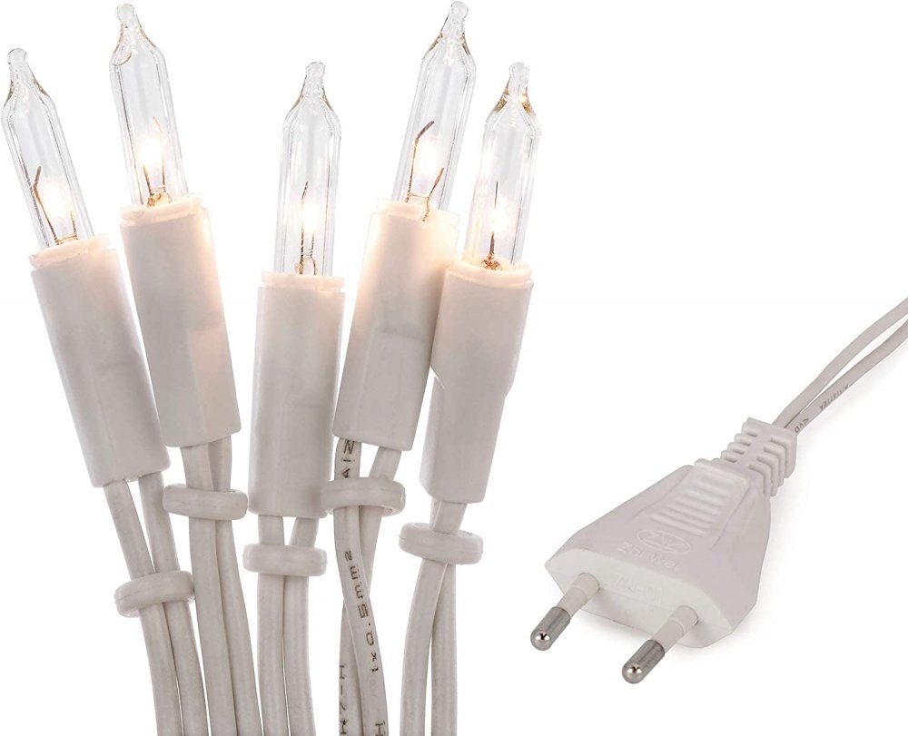 Hellum LEDLichterkette H100KW Minikette 100 BS klar/weiß innen