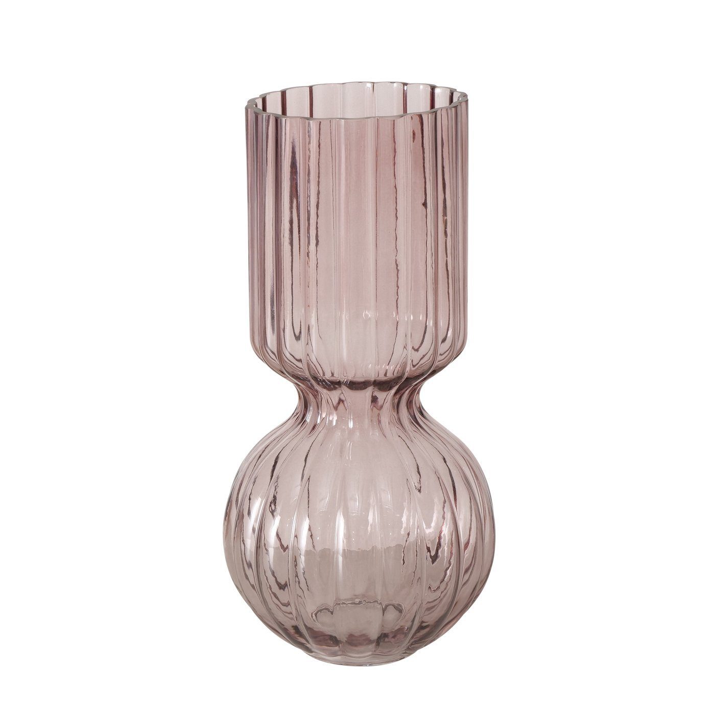 BOLTZE Dekovase "Kalea" aus dukelrosa Glas Vase in H30cm