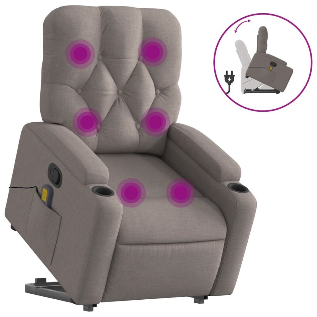 vidaXL Sessel Massagesessel mit Aufstehhilfe Taupe günstig online kaufen