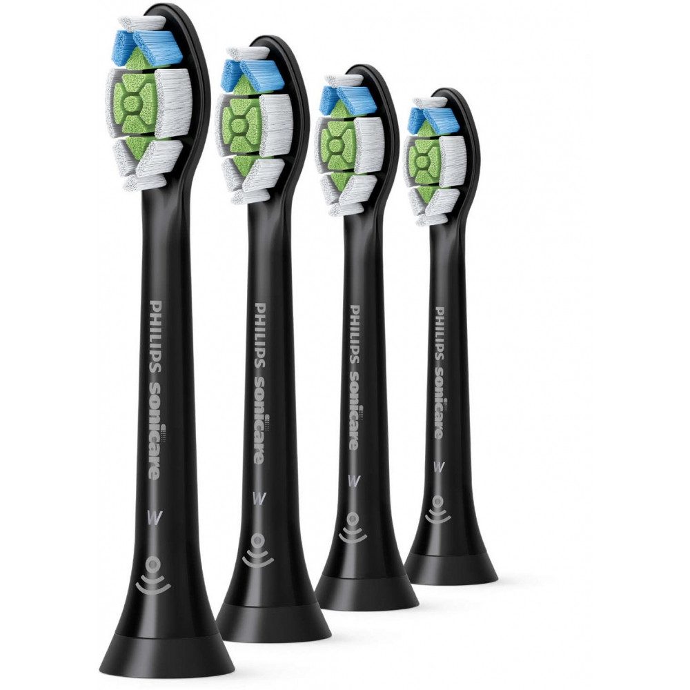 Philips Aufsteckbürsten Philips HX6064/11 Optimal White (4er Pack) Ersatz-Zahnbürsten in Schw
